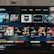 A television screen displaying the ESPN+ streaming interface with various sports-related shows and categories. The screen includes sections such as 'Browse by Shows' and 'Best of Drew Brees' with thumbnails of sports programs featuring athletes in action and analysts.